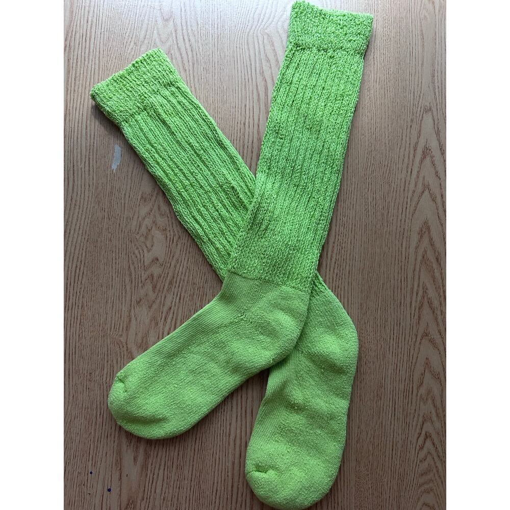 New Hooters Girl Uniform XL Length Scrunchie Socks Lime 🍋‍🟩 Green One Size